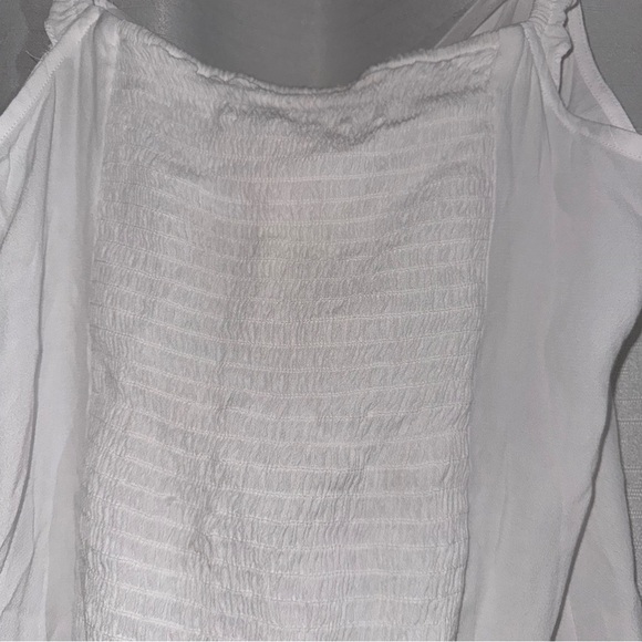 H&M White Button-Front Ruffle Strap Top - Picture 5 of 8